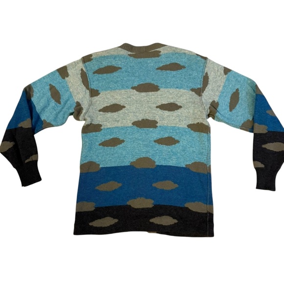 Krizia Maglia Blue Cloud Sweater Wool and Angora Cardigan Size 38 - Picture 7 of 8